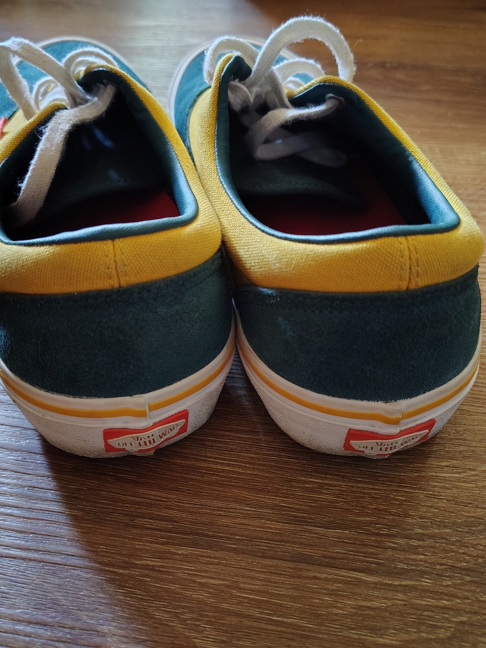 Vans Two-Tone Green and Yellow Low Top Sneakers Retro - Picture 4 of 9